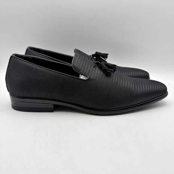Stacy Adams Mens Tazewell Tassel Loafer US 11 M EU 44 Black Slip On EUC - Picture 3 of 14